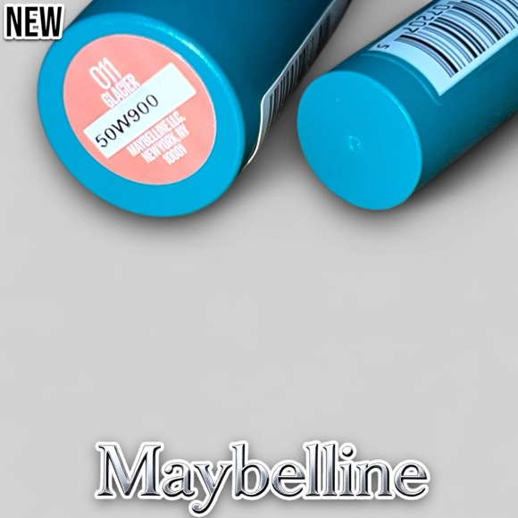 New Maybelline 2 pack Green Edition Butter Cream 011 Glacier and Blamy Lip Blus - Picture 3 of 5